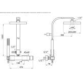 Shower panel with hand shower Dural