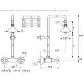 Shower panel with shower head Elsdorf