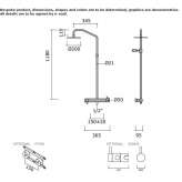 Stainless steel thermostatic shower panel for wall mounting with a hand shower Orroli