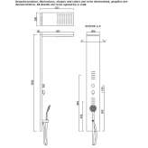 Termostatyczny panel prysznicowy z głowicą prysznicową Akaa