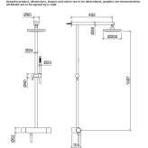 Wall-mounted stainless steel shower panel with hand shower Polva