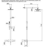 Wall-mounted stainless steel shower panel with hand shower Polva