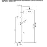 Shower panel with hand shower and overhead shower Akaa