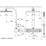 Wall-mounted shower panel with shower head Cortona