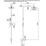 Wall-mounted stainless steel shower panel with hand shower Polva