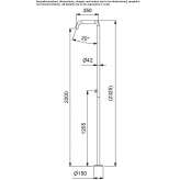 Free-standing shower panel made of stainless steel Dualchi