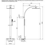 Shower panel with wall thermostat and hand shower Zipari