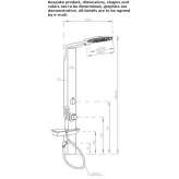 Thermostatic shower panel with hand shower Italo