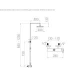 Wall-mounted shower panel with hand shower and overhead shower Elmore