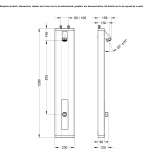 Shower panel with self-closing mixer tap Plouezec