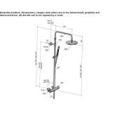 Thermostatic stainless steel shower panel Lipova