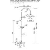 Wall-mounted shower panel with shower head Wanchaq