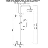 Wall-mounted shower panel with shower head Sosno