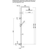 Thermostatic shower set with hand shower and overhead shower Gallur