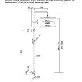 Shower panel with wall thermostat and shower head Passons