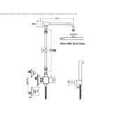 Wall-mounted shower panel with hand shower and overhead shower Ullapool