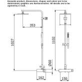 Shower panel with hand shower Gdynia