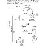 Wall-mounted shower panel with shower head Wanchaq