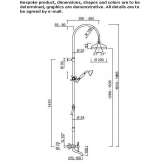 Wall-mounted shower panel with shower head Slavnoye