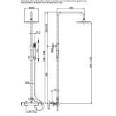 Wall-mounted shower panel with a shower hand Schieren