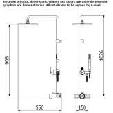 Thermostatic shower panel with hand shower Rognes