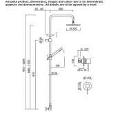 Wall-mounted shower panel with shower head Passons