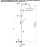 Shower panel with wall thermostat and shower head Calcio