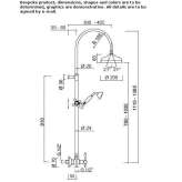 Wall-mounted shower panel with shower head Slavnoye