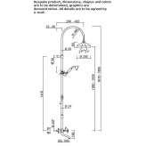 Wall-mounted shower panel with a shower hand Retinne