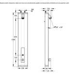 Shower panel with thermostatic tap Ternay