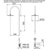 Wall-mounted shower panel with a shower hand Prijedor