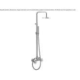 Wall-mounted shower panel with shower head Leves