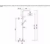 Wall-mounted shower panel with a shower hand Lyford