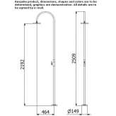 Shower panel standing on the floor Arconate