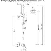 Wall-mounted shower panel with shower head Lyford