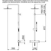 Thermostatic shower panel with hand shower Leck