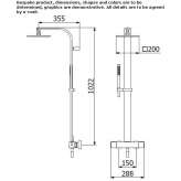 Thermostatic shower panel with hand shower Olivella