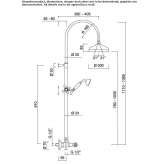 Wall-mounted shower panel with shower head Magor