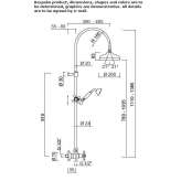 Wall-mounted shower panel with shower head Oronsko