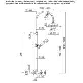 Wall-mounted shower panel with a shower hand Brunete