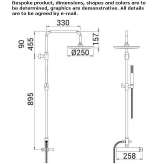 Shower panel with hand shower Calcena