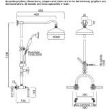 Wall-mounted shower panel with shower head Zevio