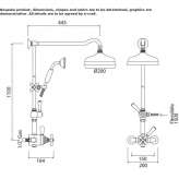 Shower panel with thermostat for wall mounting Forville