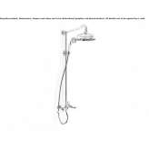 Wall-mounted shower panel with shower head Rjukan