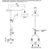 Wall-mounted shower panel with diverter Fabrezan