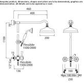 Wall-mounted shower panel with a shower hand Monahans