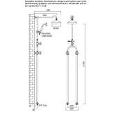 Free-standing shower panel with diverter and shower head Monahans