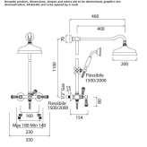 Wall-mounted shower panel with a shower hand Gosfield