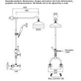 Wall-mounted shower panel with a shower hand Send