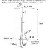 Shower panel with thermostat for wall mounting Hualhuas